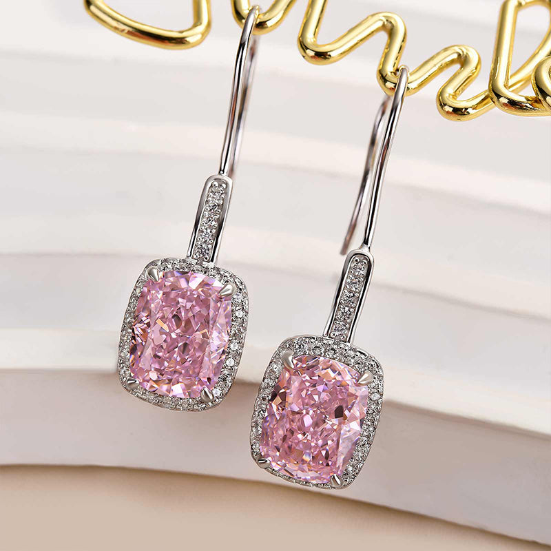 2.5Ct Lovely Halo Cushion Cut Women's Earrings