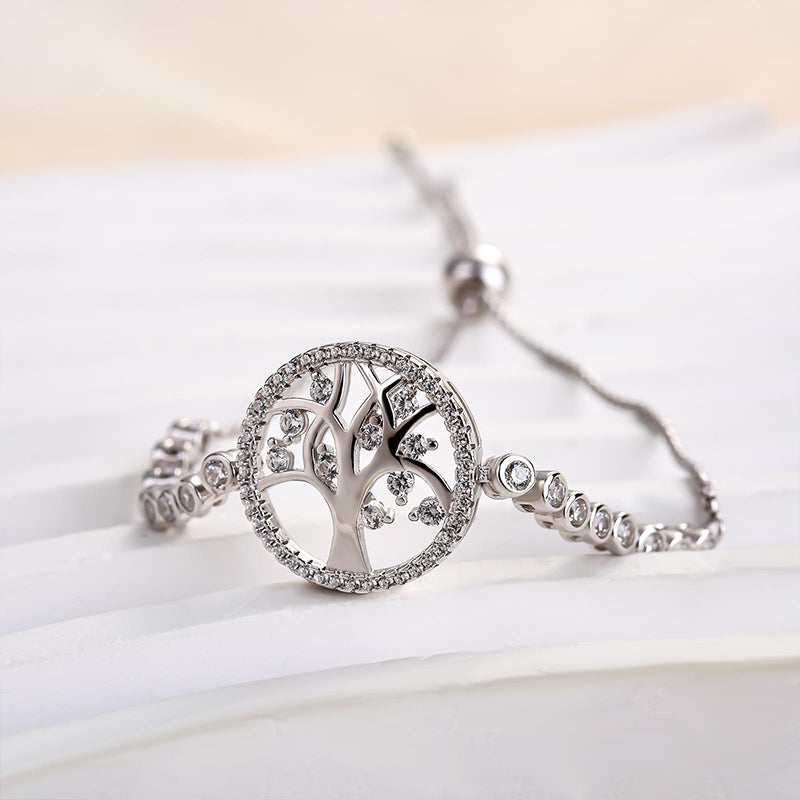 Women's Life Tree Bolo Bracelet In Sterling Silver