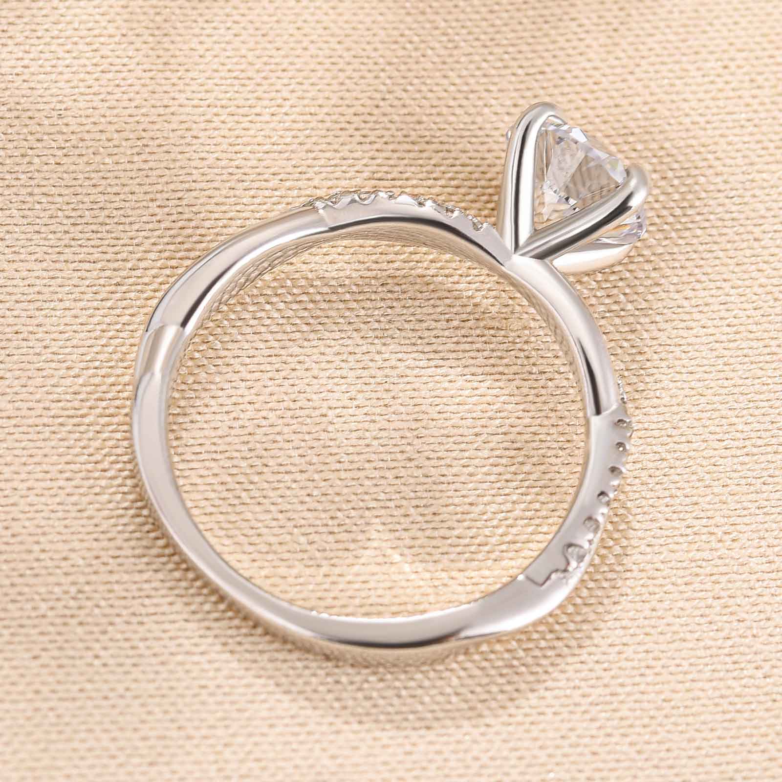 Twist 1.25 Carat Round Cut Promise Ring For Her In Sterling Silver