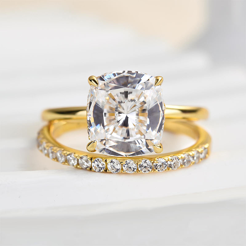Classic 3.0 Carat Cushion Cut Bridal Set In Sterling Silver