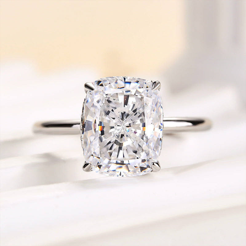Ahabobo Excellent 4.0 Ct Cushion Cut Engagement Ring