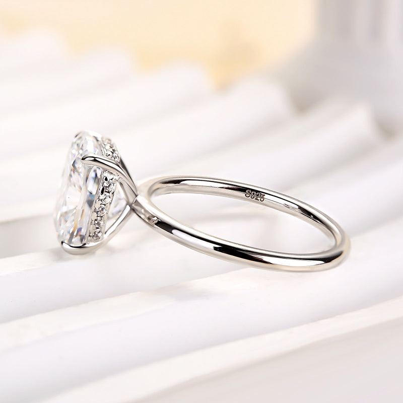 Ahabobo Excellent 4.0 Ct Cushion Cut Engagement Ring