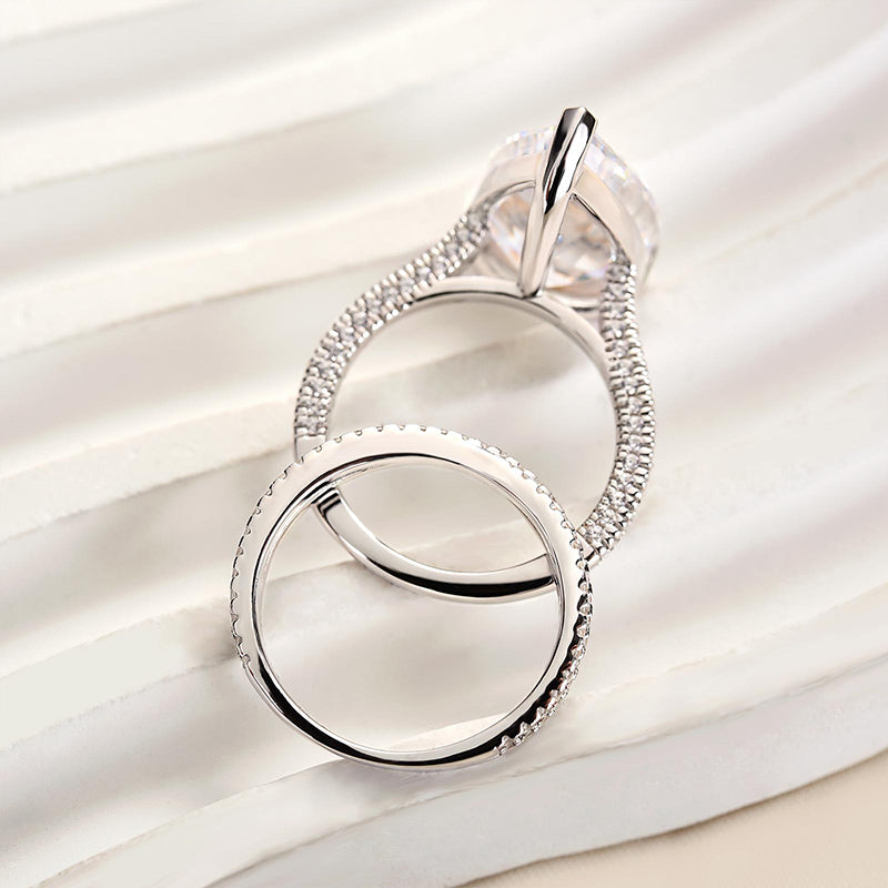 Ahabobo Excellent Crushed Ice Pear Cut Wedding set