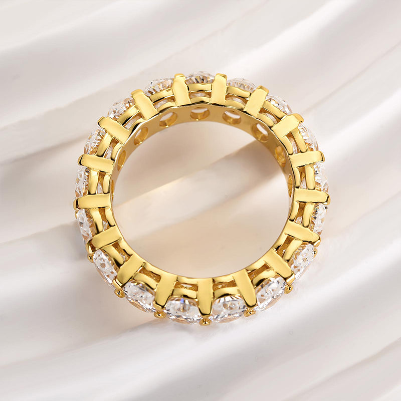 Eternity Oval Cut Simulated Diamonds Wedding Band