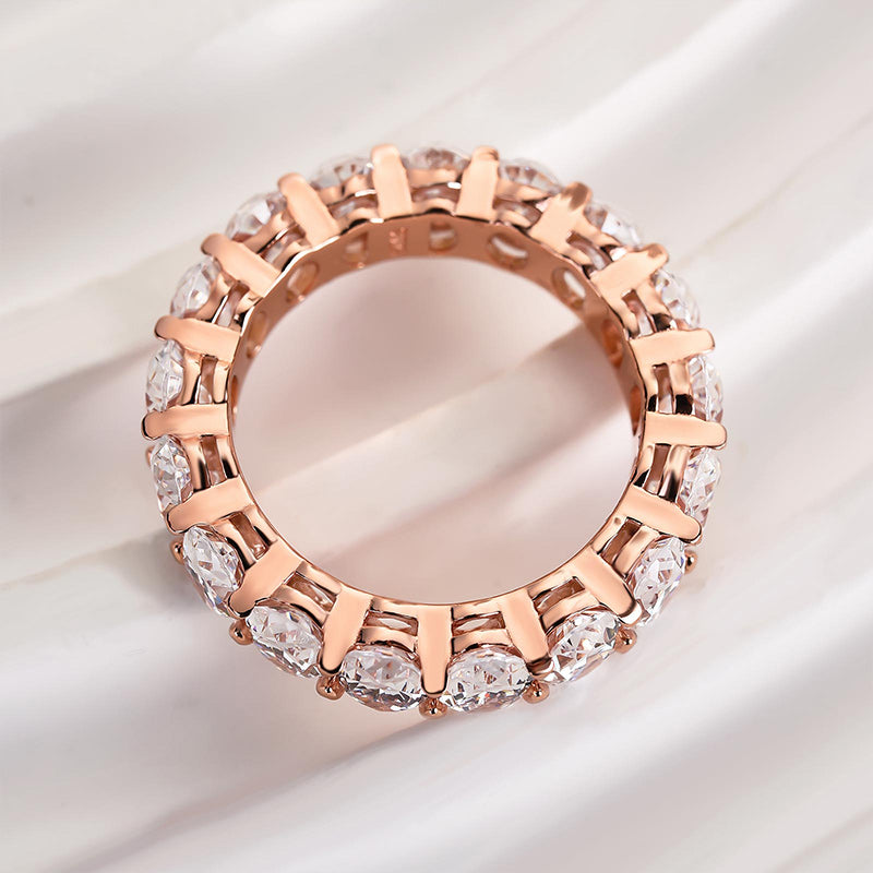 Eternity Oval Cut Simulated Diamonds Wedding Band