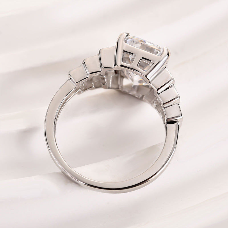 Maxine Unique 5.0Ct Emerald Cut Engagement Ring