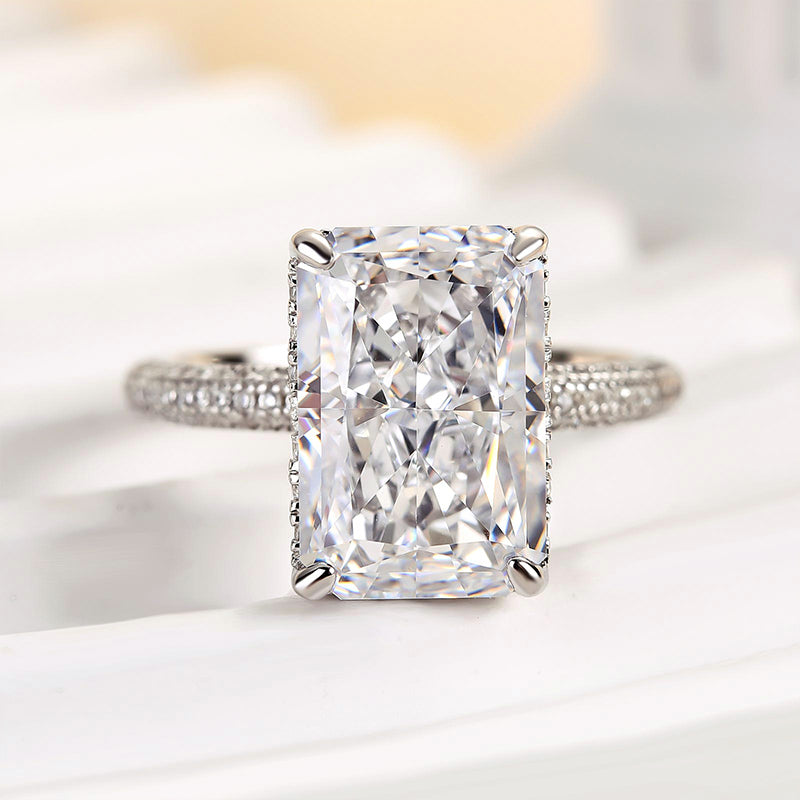 Ahabobo Elongated Radiant Cut Engagement Ring