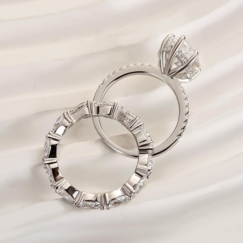 Ahabobo Excellent Pear Cut Wedding Set