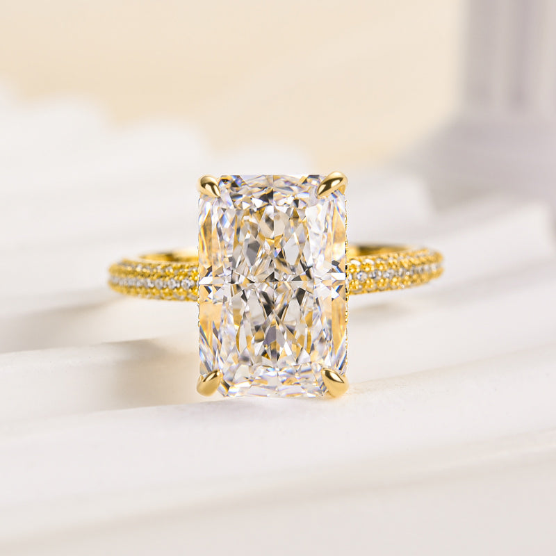 Ahabobo Elongated Radiant Cut Engagement Ring