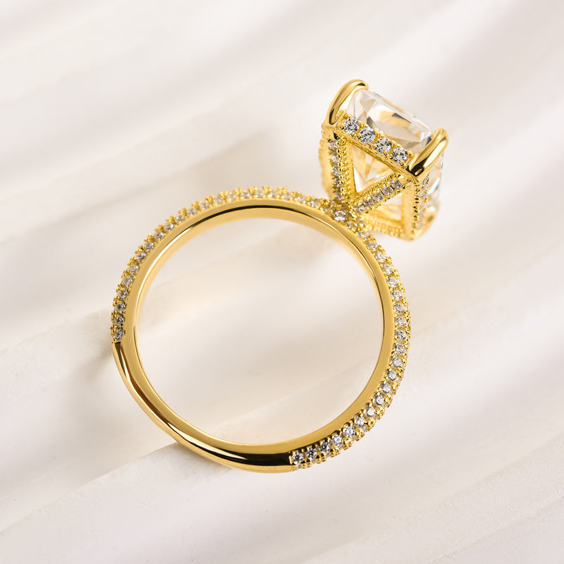 Ahabobo Elongated Radiant Cut Engagement Ring