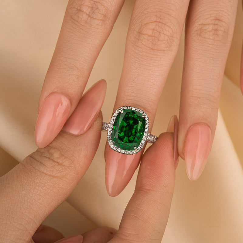 Gorgeous Halo Cushion Cut Paraiba Tourmaline Engagement Ring