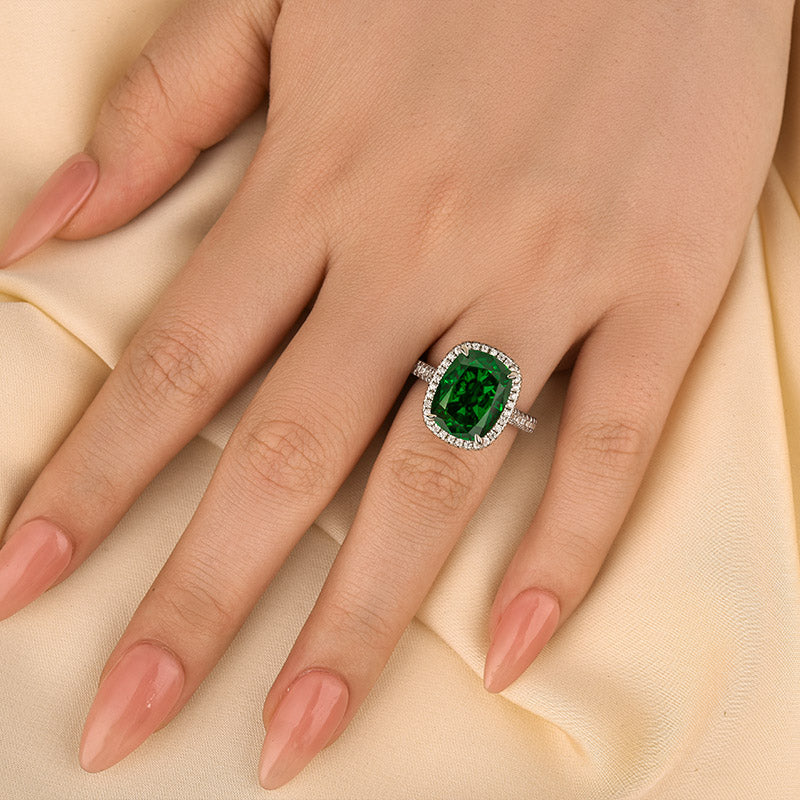 Gorgeous Halo Cushion Cut Paraiba Tourmaline Engagement Ring