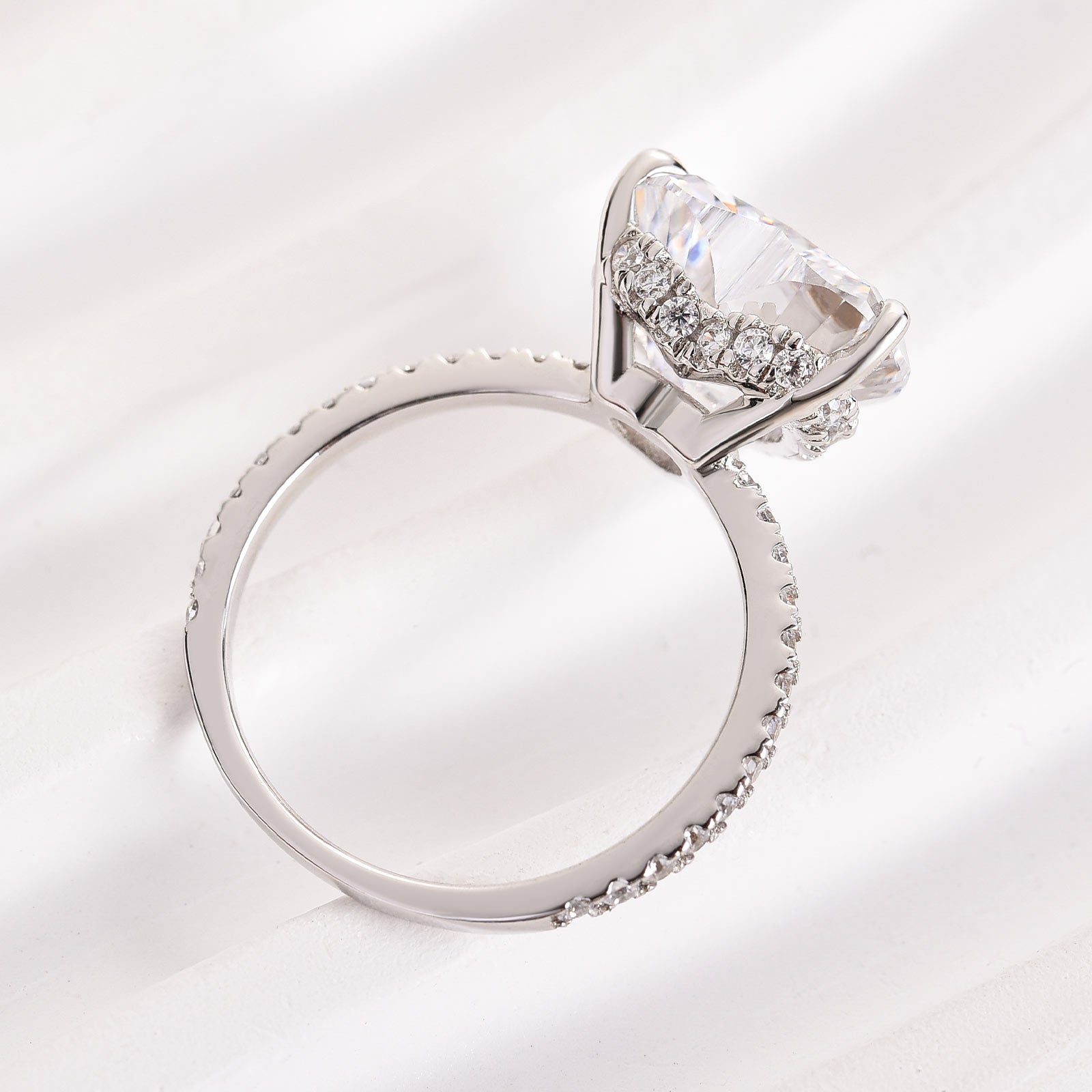 Elegant Heart Cut Engagement Ring For Women In Sterling Silver