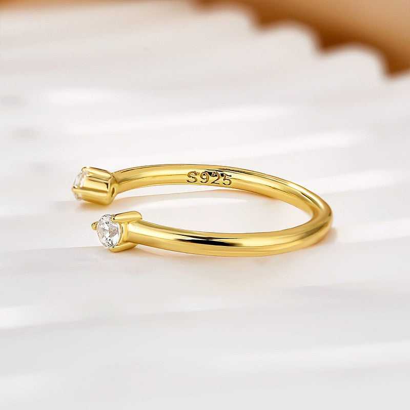 Open Wedding Band In Sterling Silver