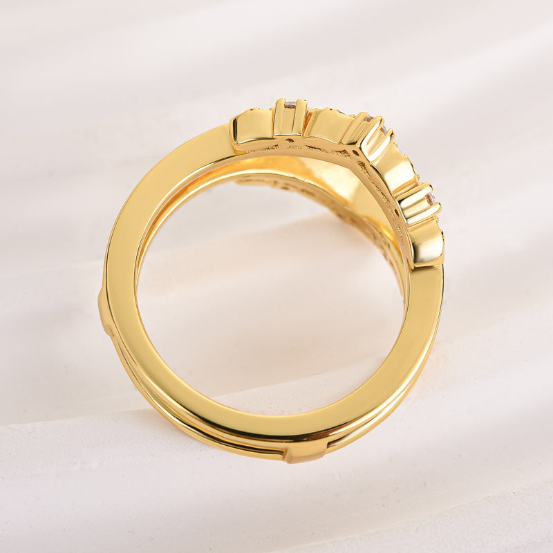 Special Round Cut Jacket Wedding Band For Women In Sterling Silver
