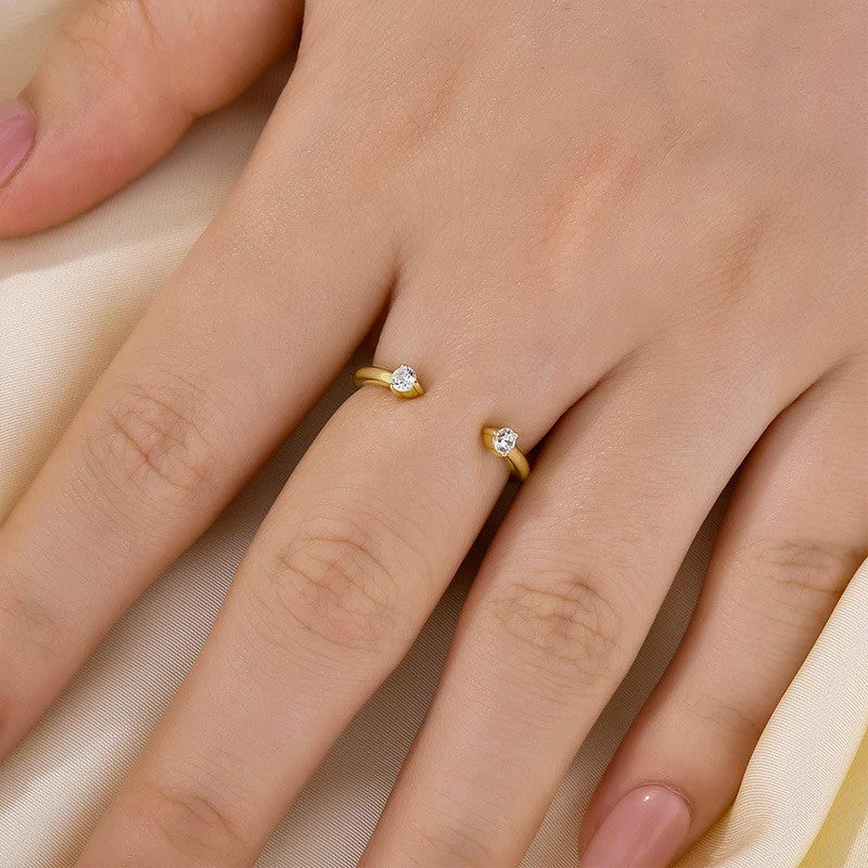 Open Wedding Band In Sterling Silver