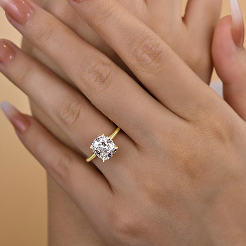Elegant 3.0 Carat Cushion Cut Engagement Ring for Women In Sterling Silver