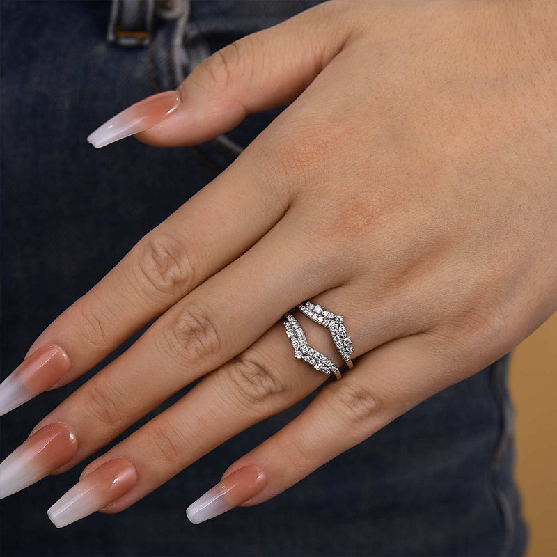 Special Round Cut Jacket Wedding Band For Women In Sterling Silver