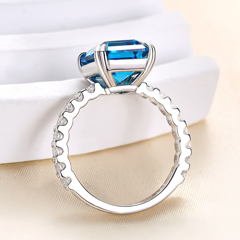 Ahabobo Noble 4.5Ct Asscher Cut Engagement Ring