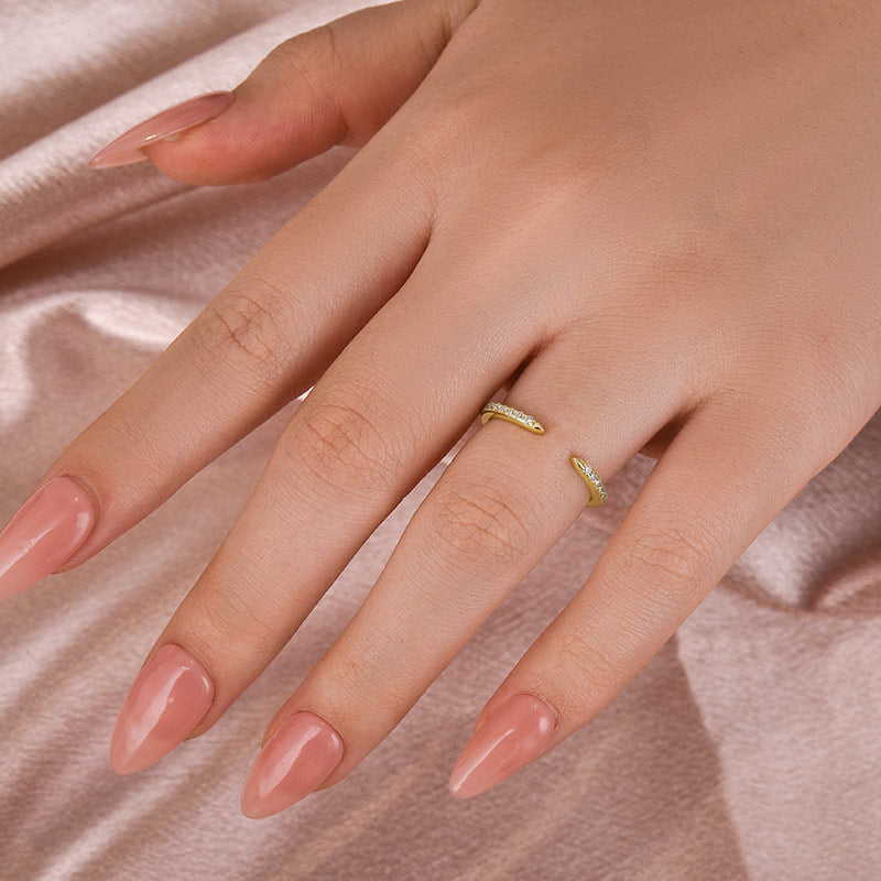 Ahabobo Open Moissanite Diamond Pavé Spacer Ring