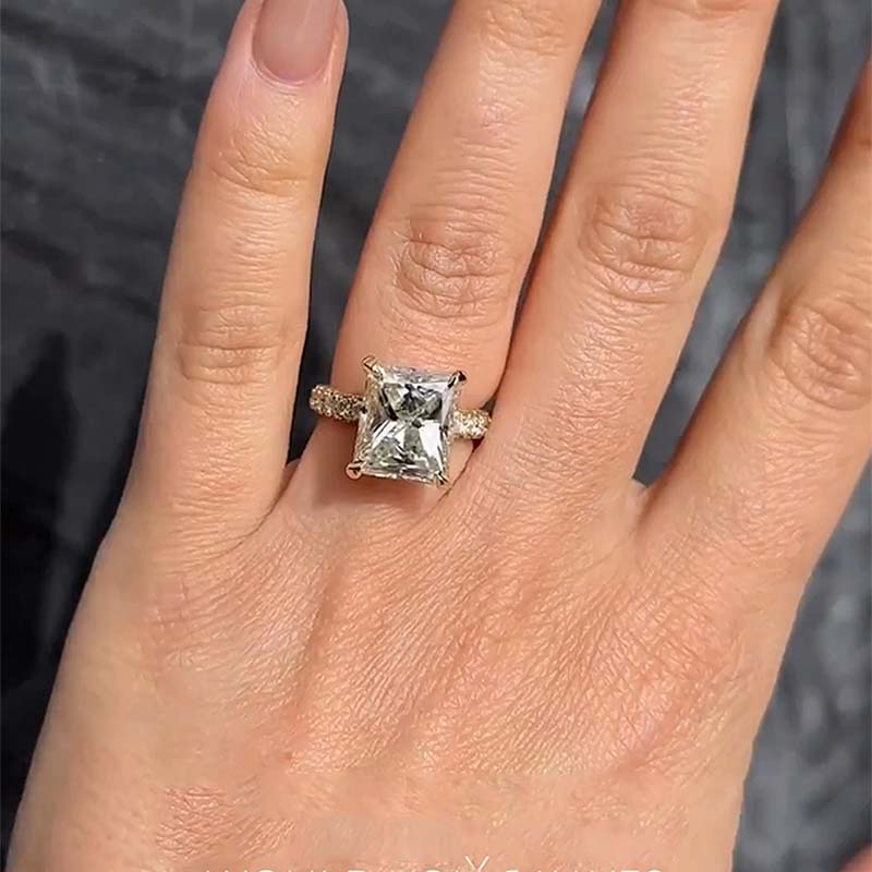 Honorable Yellow Gold Radiant Cut Engagement Ring