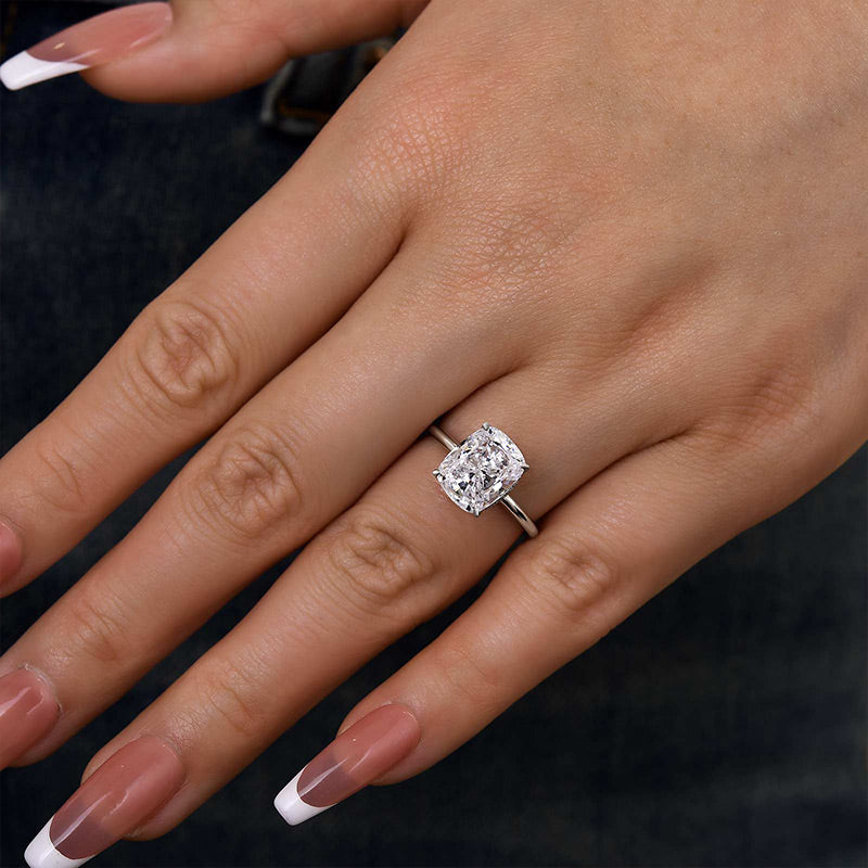 Ahabobo Excellent 4.0 Ct Cushion Cut Engagement Ring