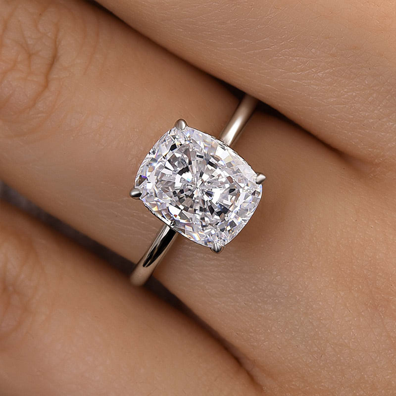 Ahabobo Excellent 4.0 Ct Cushion Cut Engagement Ring