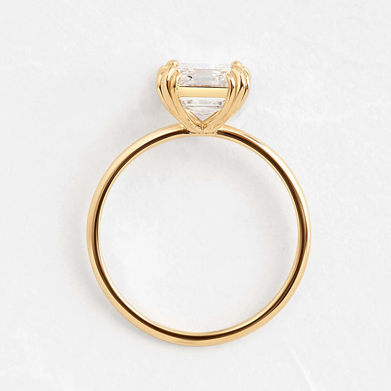 Dainty Asscher Cut Women's Engagement Ring