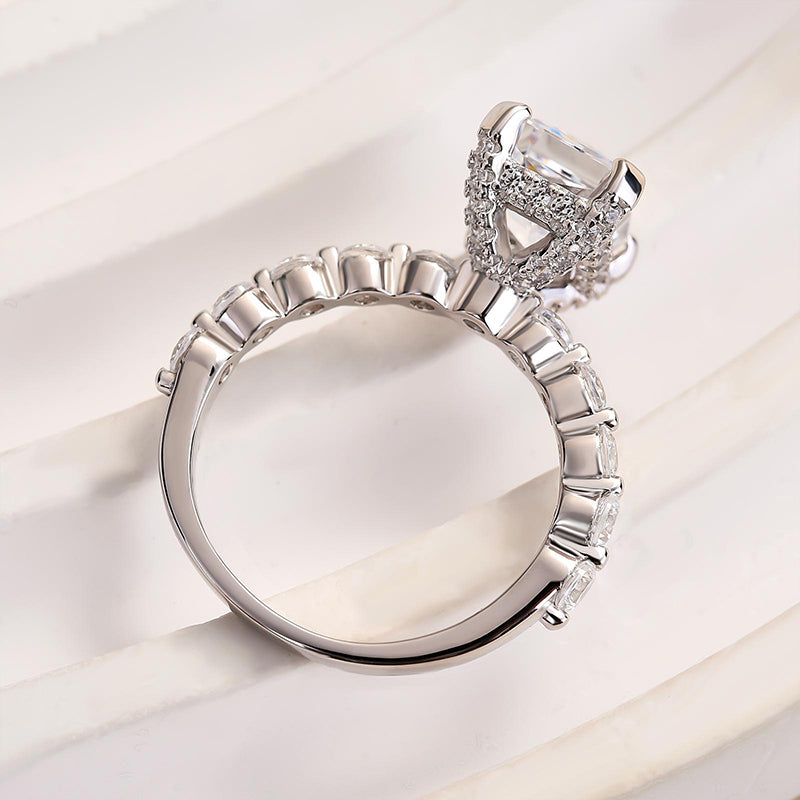 Ahabobo Vintage Crushed Ice Radiant Cut Engagement Ring