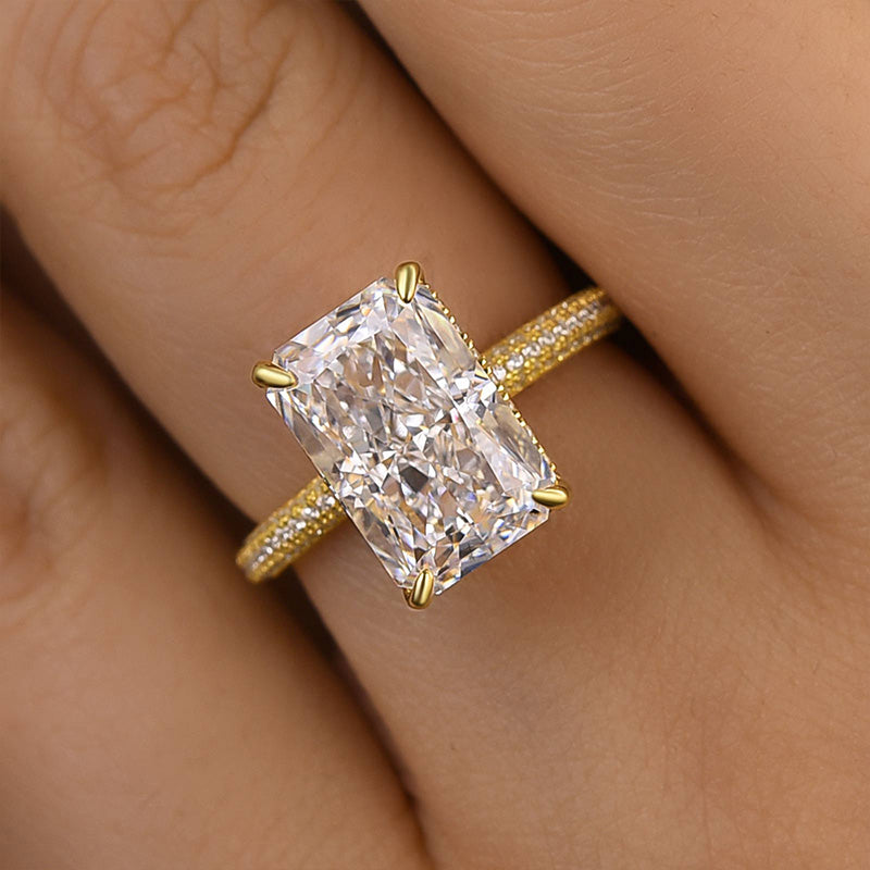 Ahabobo Elongated Radiant Cut Engagement Ring