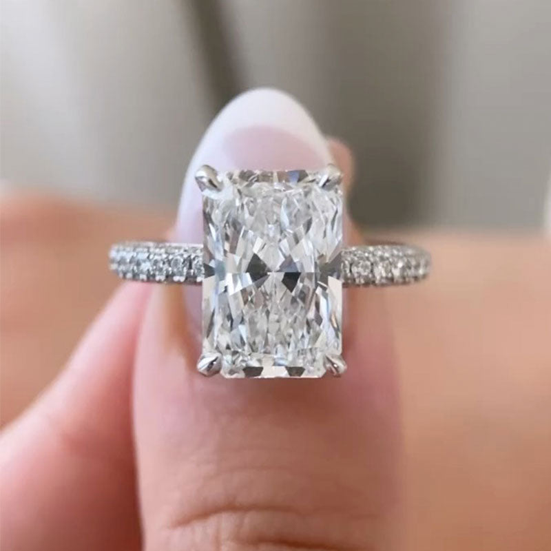 Ahabobo Elongated Radiant Cut Engagement Ring