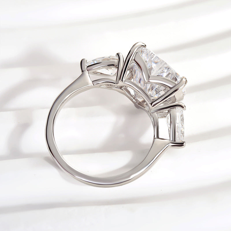 Ahabobo Royal Romantic White Stone Heart Cut Engagement Ring