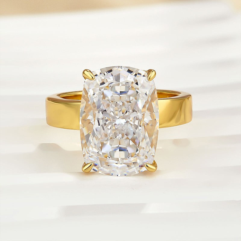 8.5Ct Elongated Cushion Cut Hidden Halo Engagement Ring Travel Ring