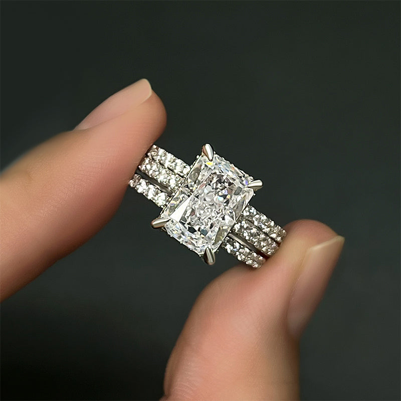 Timeless Radiant Cut Simulated Diamond 3PC Wedding Ring Set
