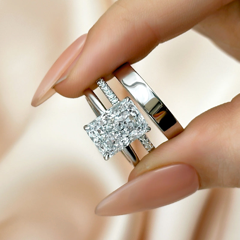Ahabobo Classic 4.5Ct Radiant Cut 3PC Wedding Set