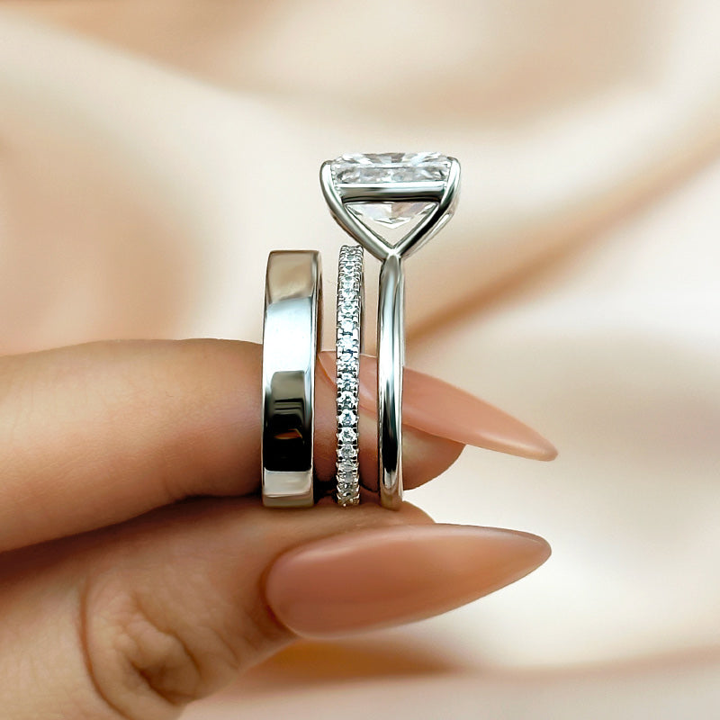Ahabobo Classic 4.5Ct Radiant Cut 3PC Wedding Set