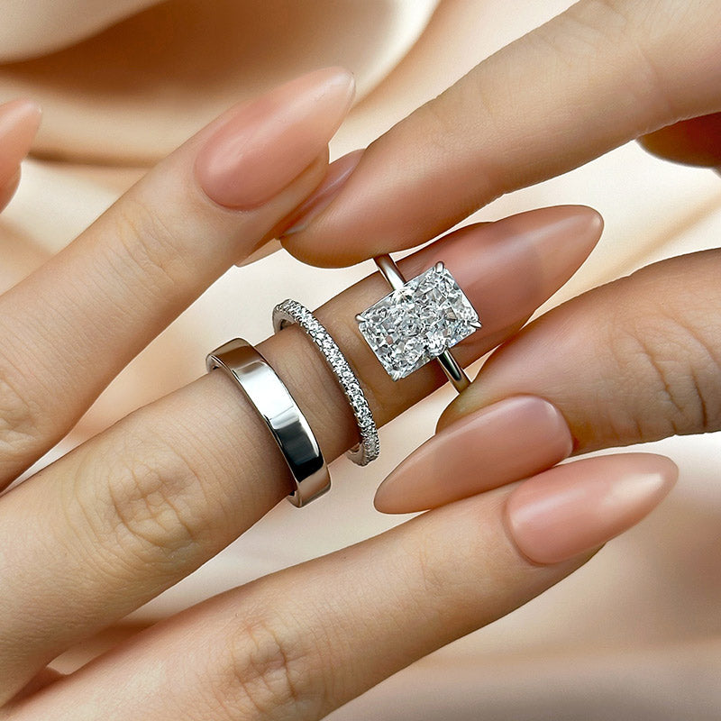 Ahabobo Classic 4.5Ct Radiant Cut 3PC Wedding Set