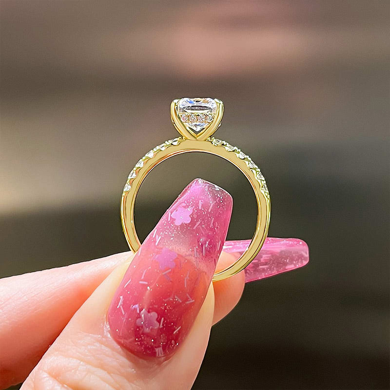 1.5 Carat Cushion Cut White Sapphire Women's Engagement Ring