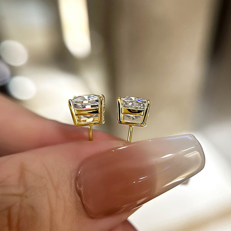 1.5 Carat Cushion Cut Sterling Silver Women's Stud Earrings