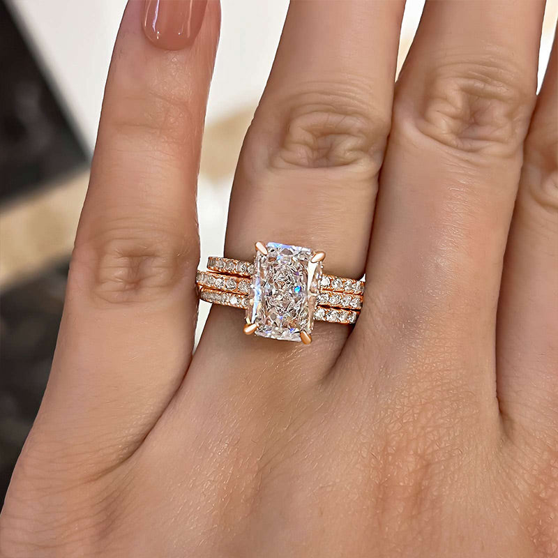 Timeless Radiant Cut Simulated Diamond 3PC Wedding Ring Set