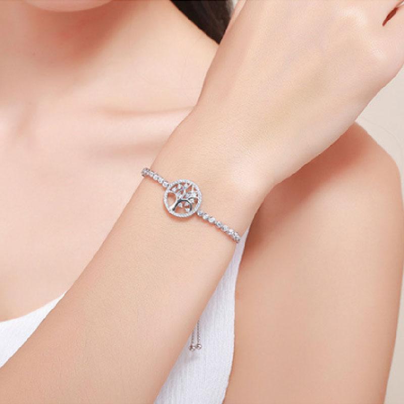 Women's Life Tree Bolo Bracelet In Sterling Silver