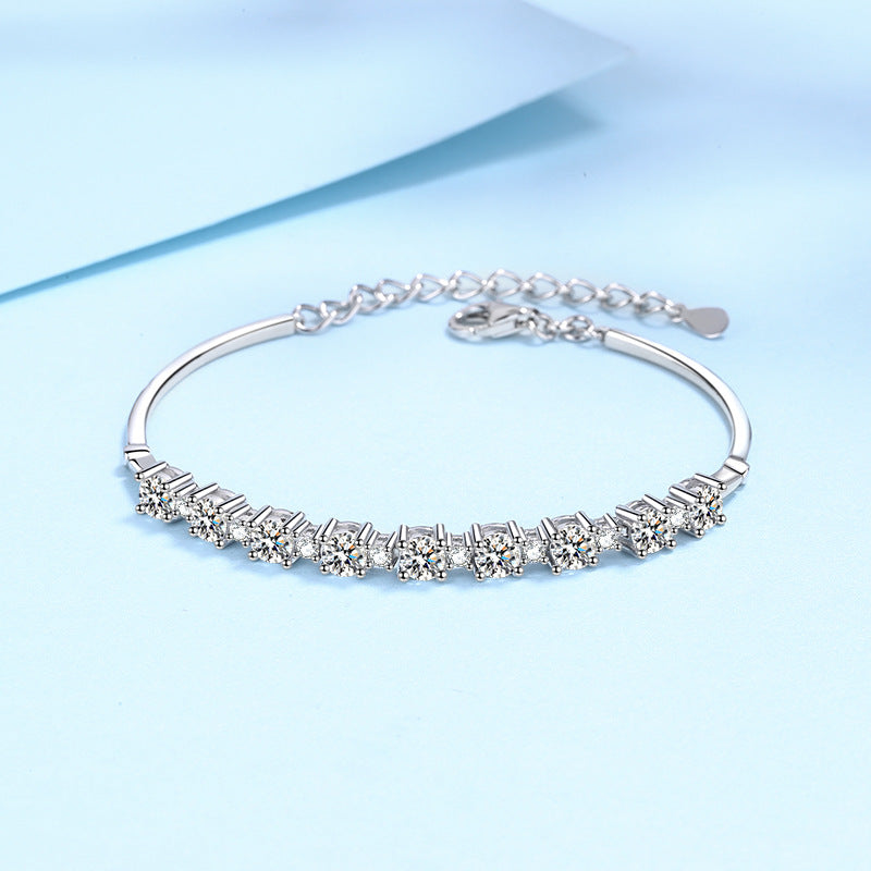 Moissanite Gorgeous Round Cut Bracelet