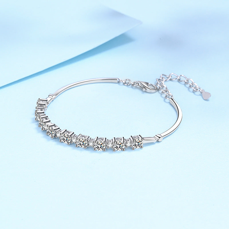 Moissanite Gorgeous Round Cut Bracelet