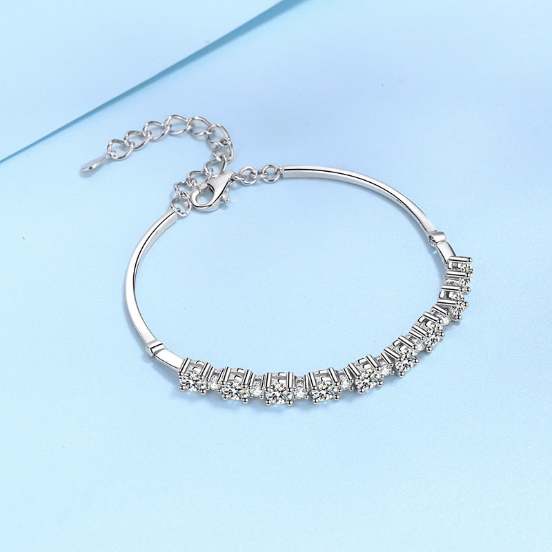 Moissanite Gorgeous Round Cut Bracelet