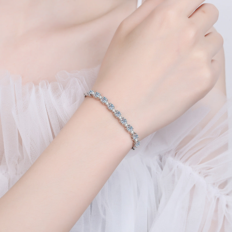 Moissanite Gorgeous Round Cut Bracelet