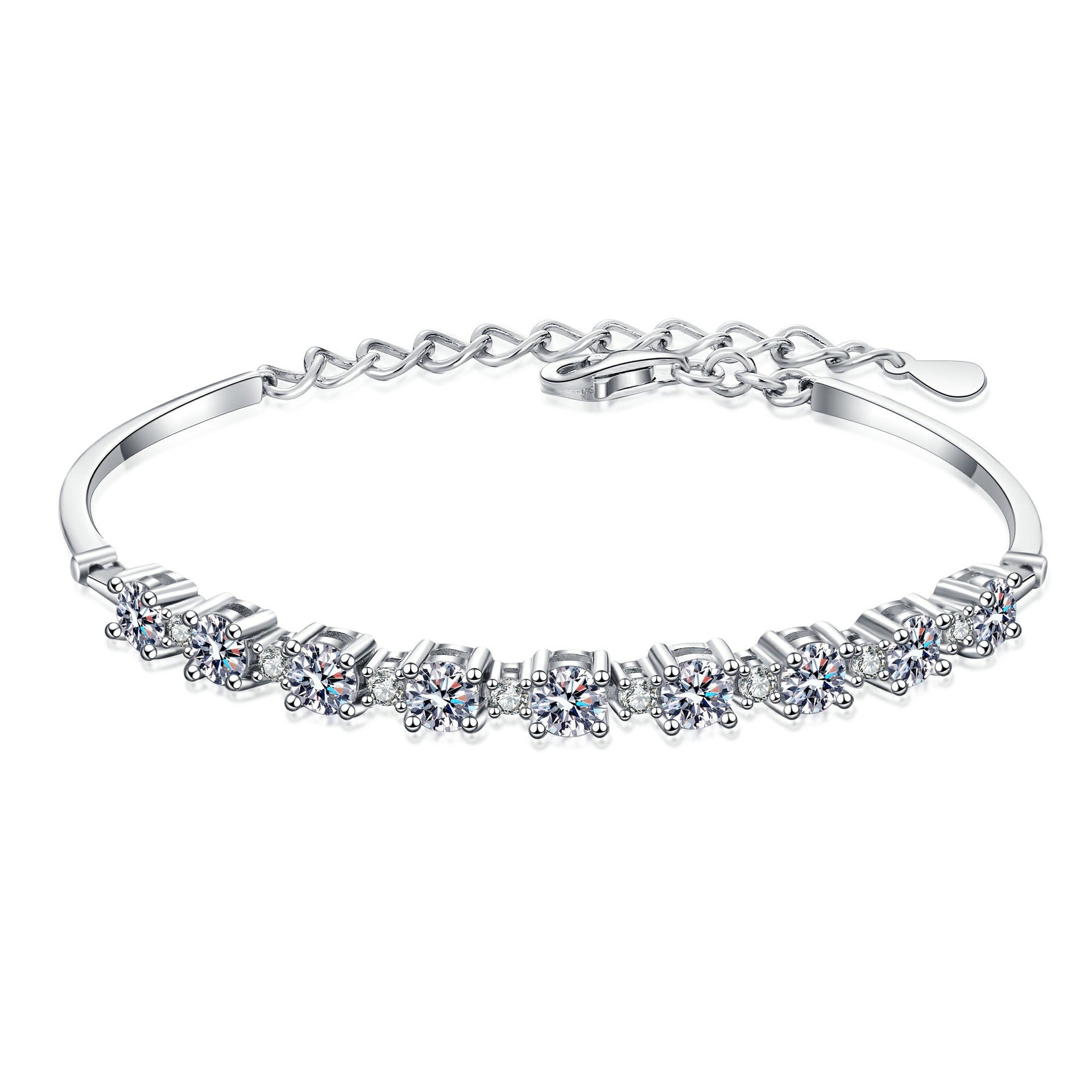 Moissanite Gorgeous Round Cut Bracelet