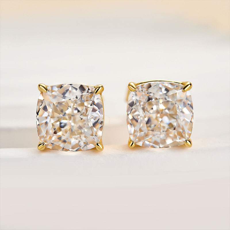 1.5 Carat Cushion Cut Sterling Silver Women's Stud Earrings