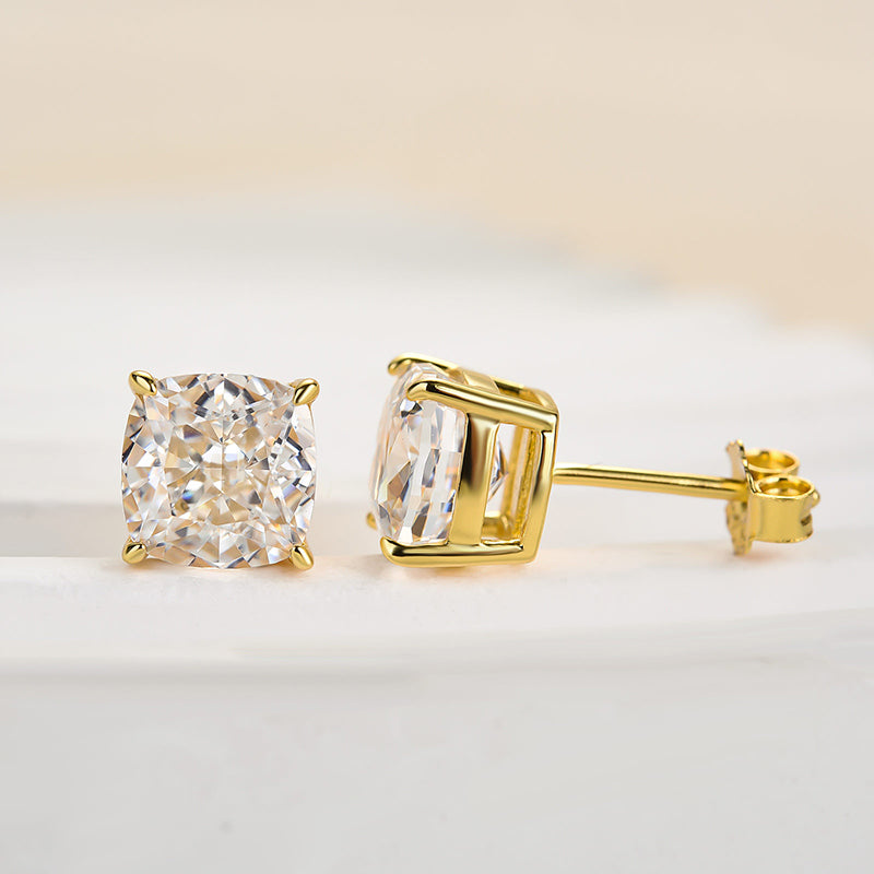 1.5 Carat Cushion Cut Sterling Silver Women's Stud Earrings