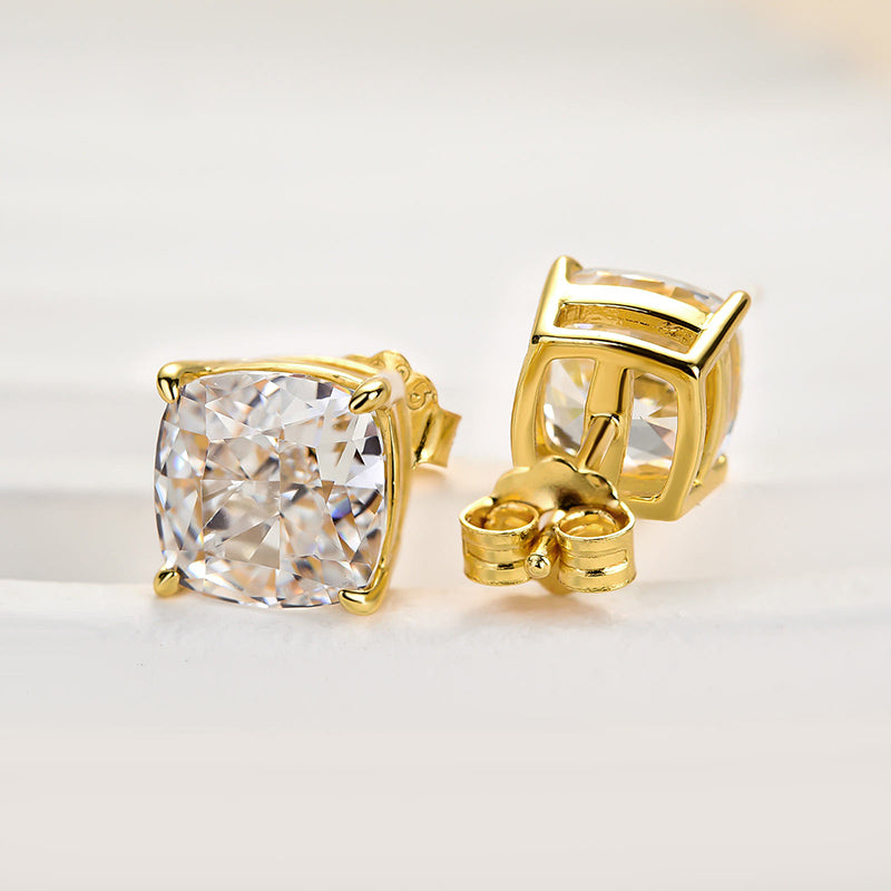 1.5 Carat Cushion Cut Sterling Silver Women's Stud Earrings