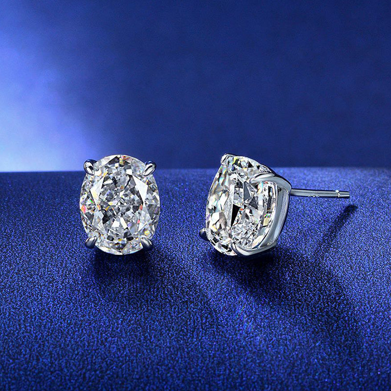 2.0Ct Stunning Classic Oval Cut Sona Simulated Diamond Stud Earrings In Sterling Silver